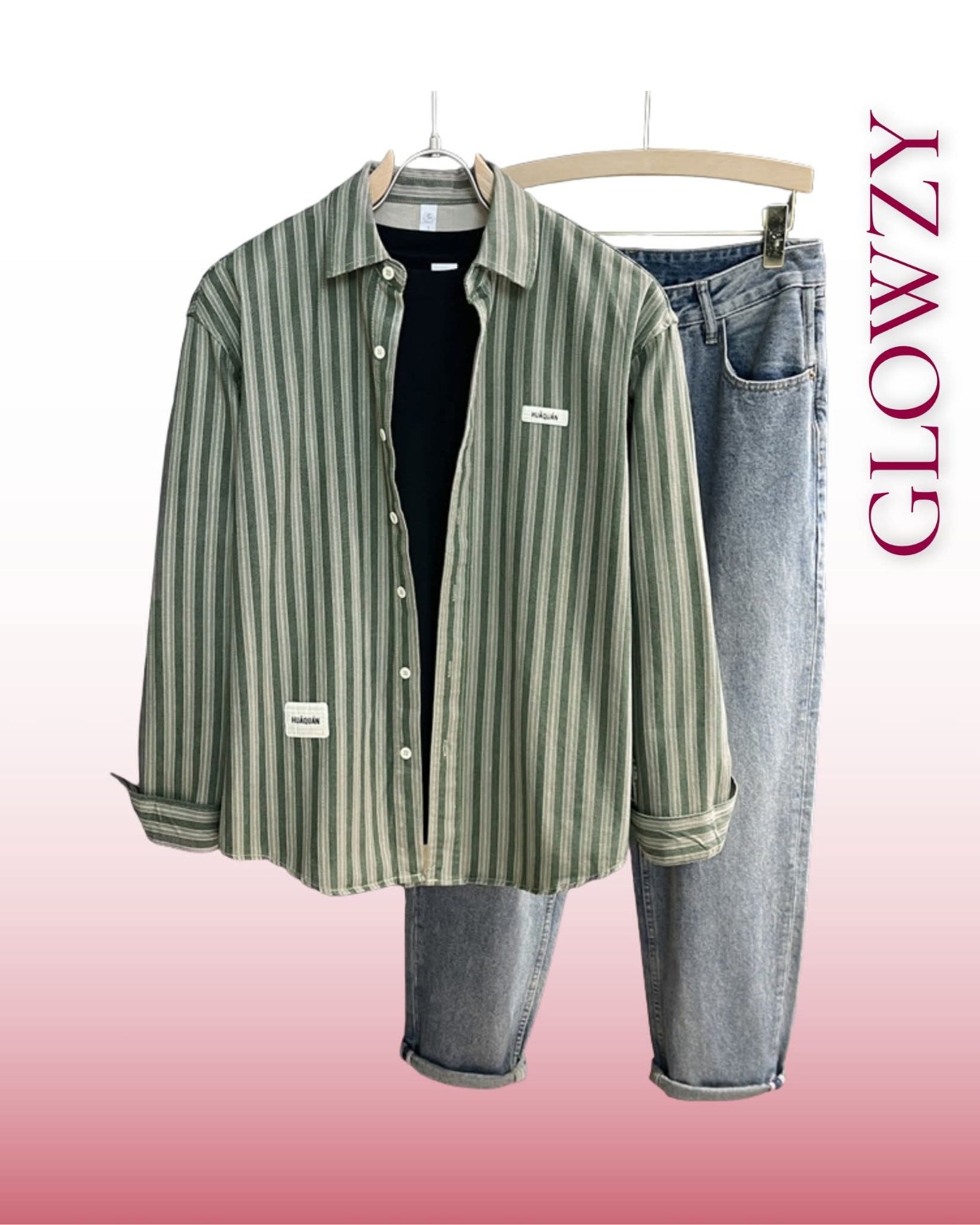 Sage Stripe Layer Set