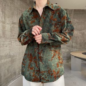 Men's Loose Long-sleeved Shirt